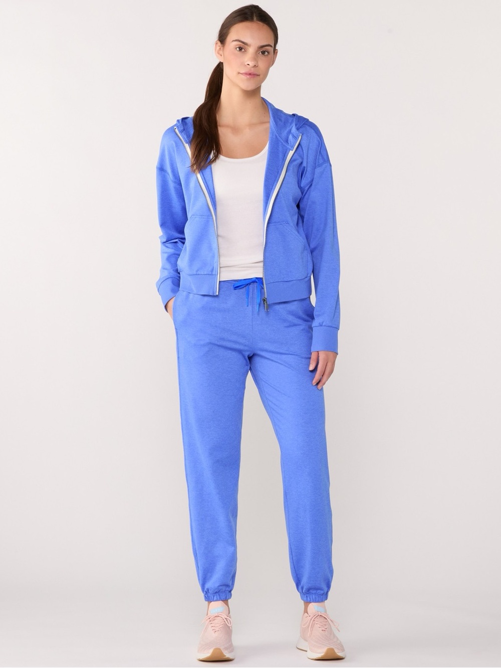 Vuori Halo Modern Sweatpants Joggers in Bright Iris Heather Size Medium - Picture 4 of 10